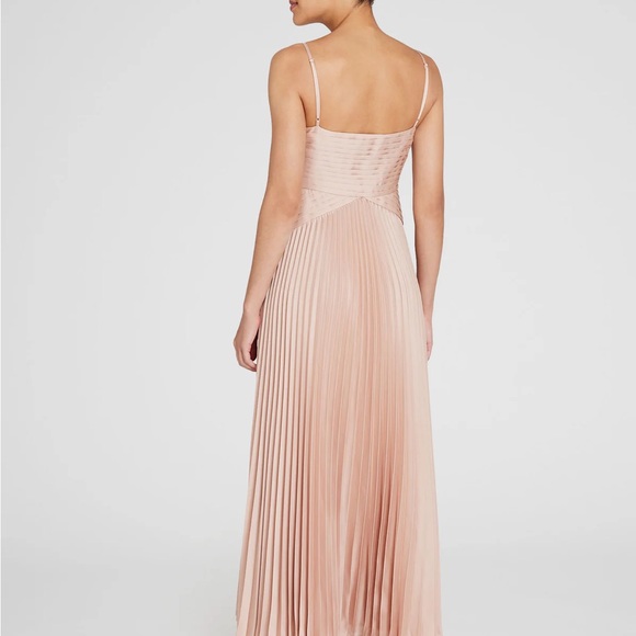 BNWT - Club Monaco Pink Pleated Occasion Maxi Dress - Picture 4 of 9